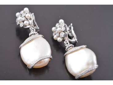 Сережки з перлинами ручної роботи - Купити