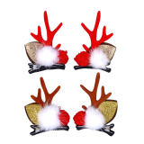 Новорічні шпильки Ріжки Оленья 7 см., 2 кольори