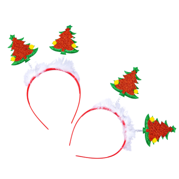 Новорічні обручі ялинки з блискітками 23 см - Купити