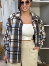 Cтильна базова жіноча сорочка оверсайз INNOE 300066-1 Синій - Купити