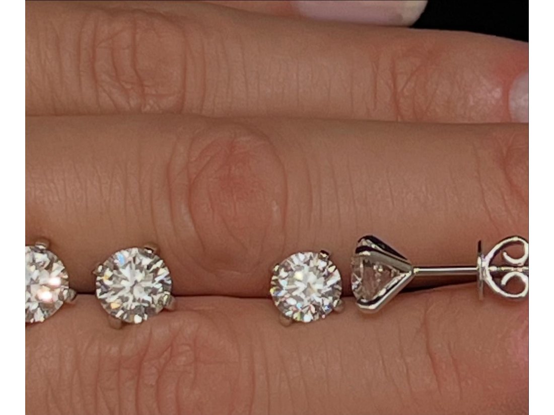 Сережки з діамантами - Фото2 Сережки з діамантами - Багира