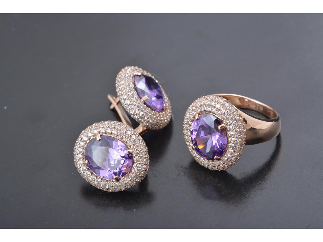 Гарнітур &quot;Овали із розсипом каміння&quot; - Купити