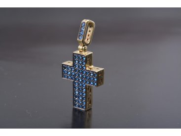 Хрестик "Кубик" у камінні - Купити