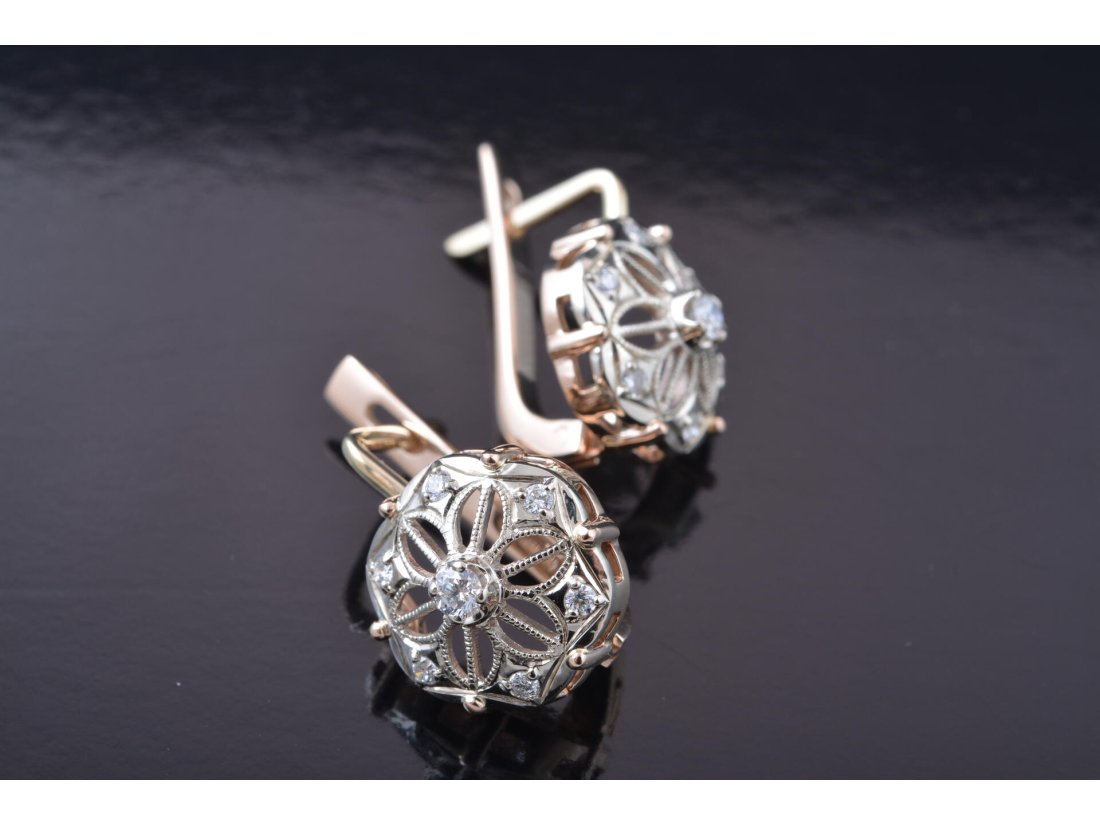 Сережки із діамантами &quot;Ретро&quot;