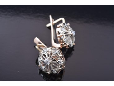 Сережки із діамантами &quot;Ретро&quot; - Купити