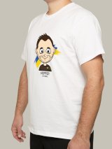 Чоловіча футболка, біла з принтом аватара Military Hopper 802 (Арестович) - Футболки з принтами - Hopper