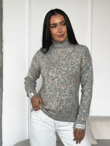 Базовий жіночий светр з м’якої ангори 300065-2 Синій