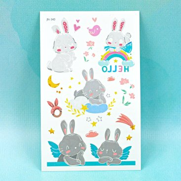 Дитячі перекладні татуювання Зайці JN-340 - Купити