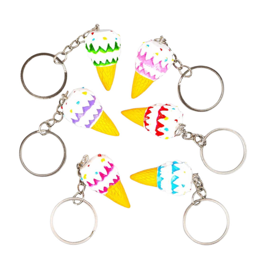 Брелок Рожок кольоровий пластик 10 см