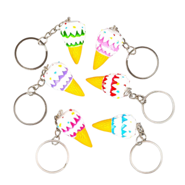 Брелок Рожок кольоровий пластик 10 см - Купити