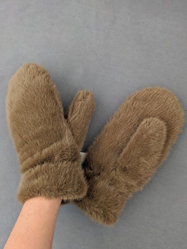 Утеплені хутряні рукавиці для зими INNOE 85005-4 Коричневий - Купити