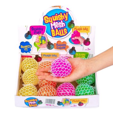 Антистрес мізки у білій сітці 6 см - Купити