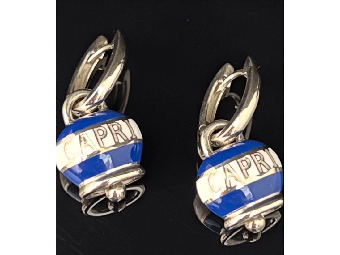 Сережки з емаллю у стилі Chantecler, срібло - Фото3 Сережки з емаллю у стилі Chantecler, срібло - Купити