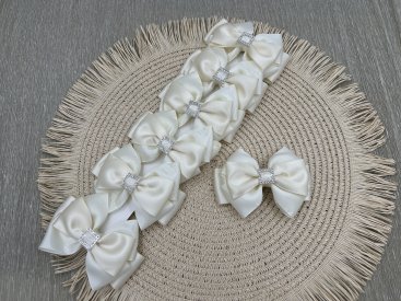 Бантики на затиску кремовий - Купити