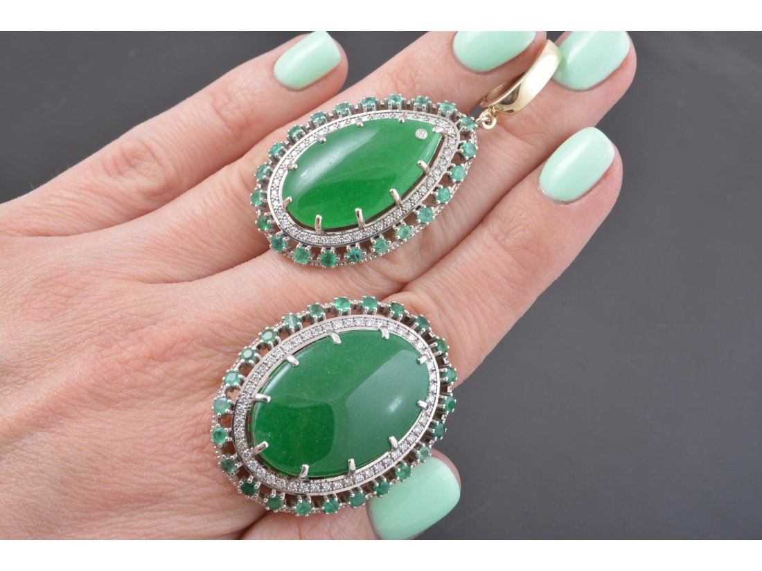 Сережки із смарагдами та діамантами - Багира