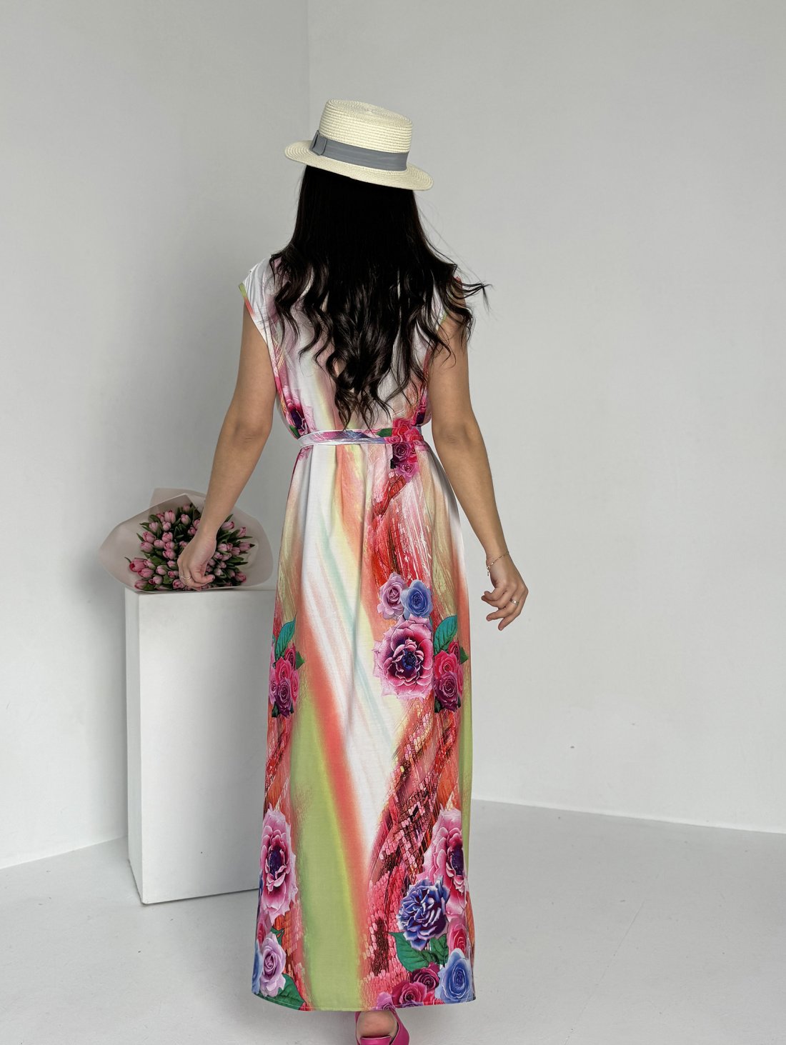 Жіноча довга літня вільна сукня INNOE 270552-1 Білий