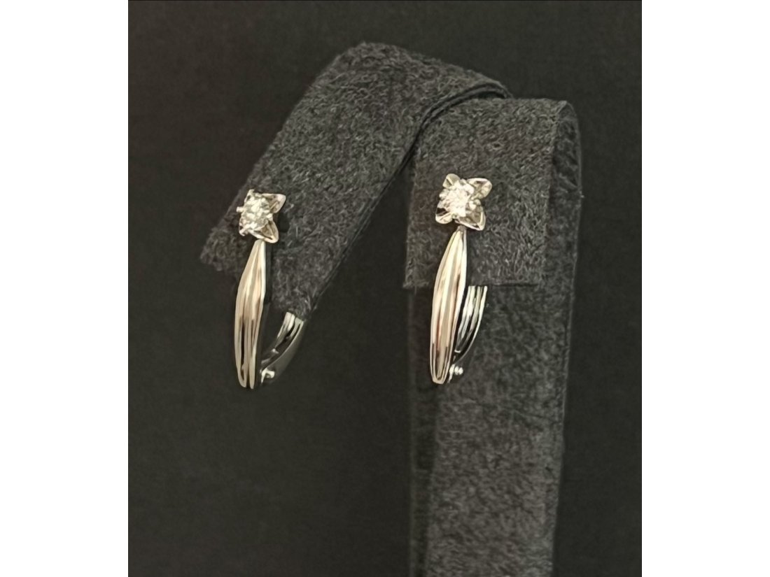 Сережки з діамантами - Фото1 Сережки з діамантами