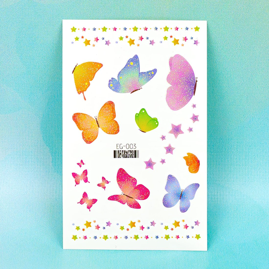 Дитячі татуювання з блискітками Метелики EG-003