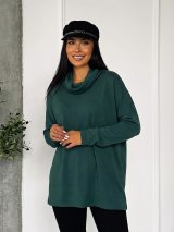 Туніка вільного силуету INNOE 230222-4 Темно-зелений - Innoe