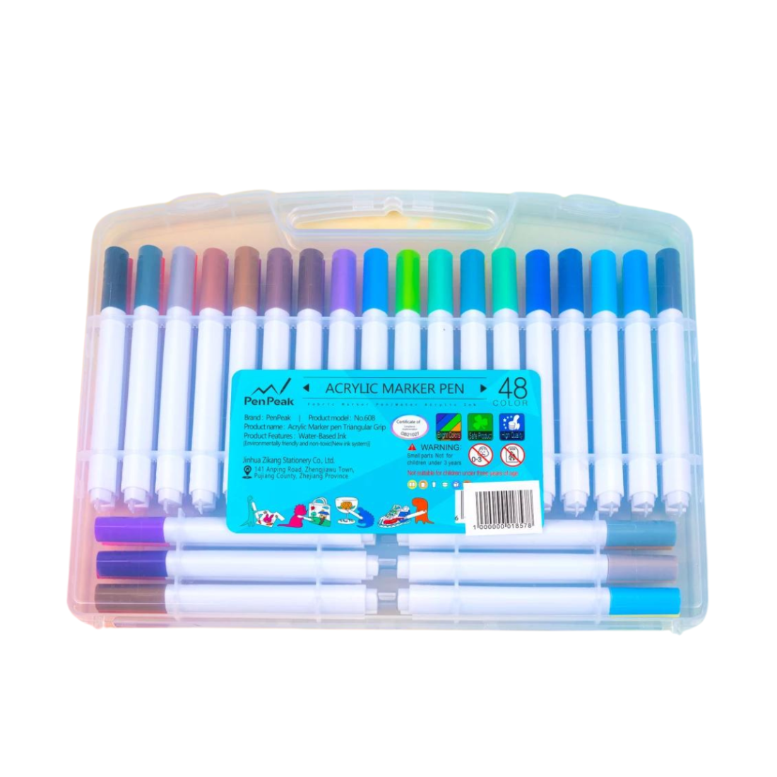 Акриловий набір маркерів для розфарбовування 48 кольорів - Pobut