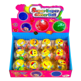 Сяючі м'ячики на гумці Смайли у зірках 6,5 см