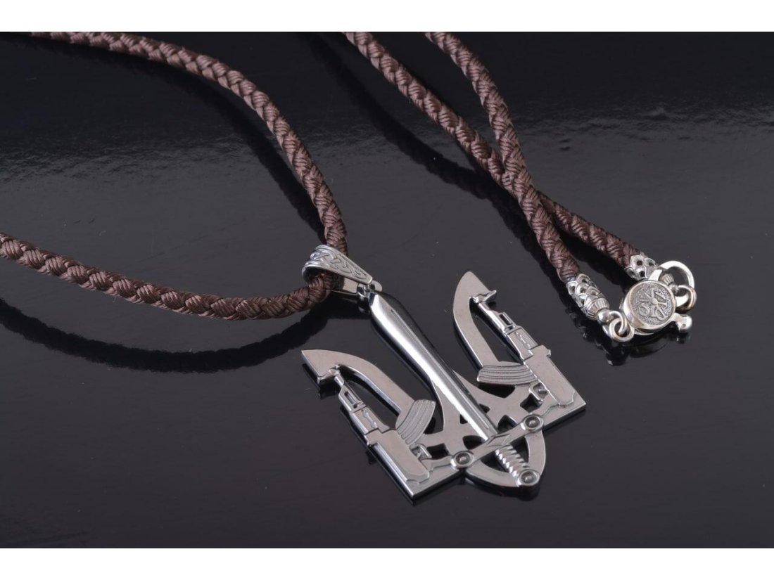 Підвіс на шовковому ланцюгу "Герб України" - Фото1 Підвіс на шовковому ланцюгу "Герб України"