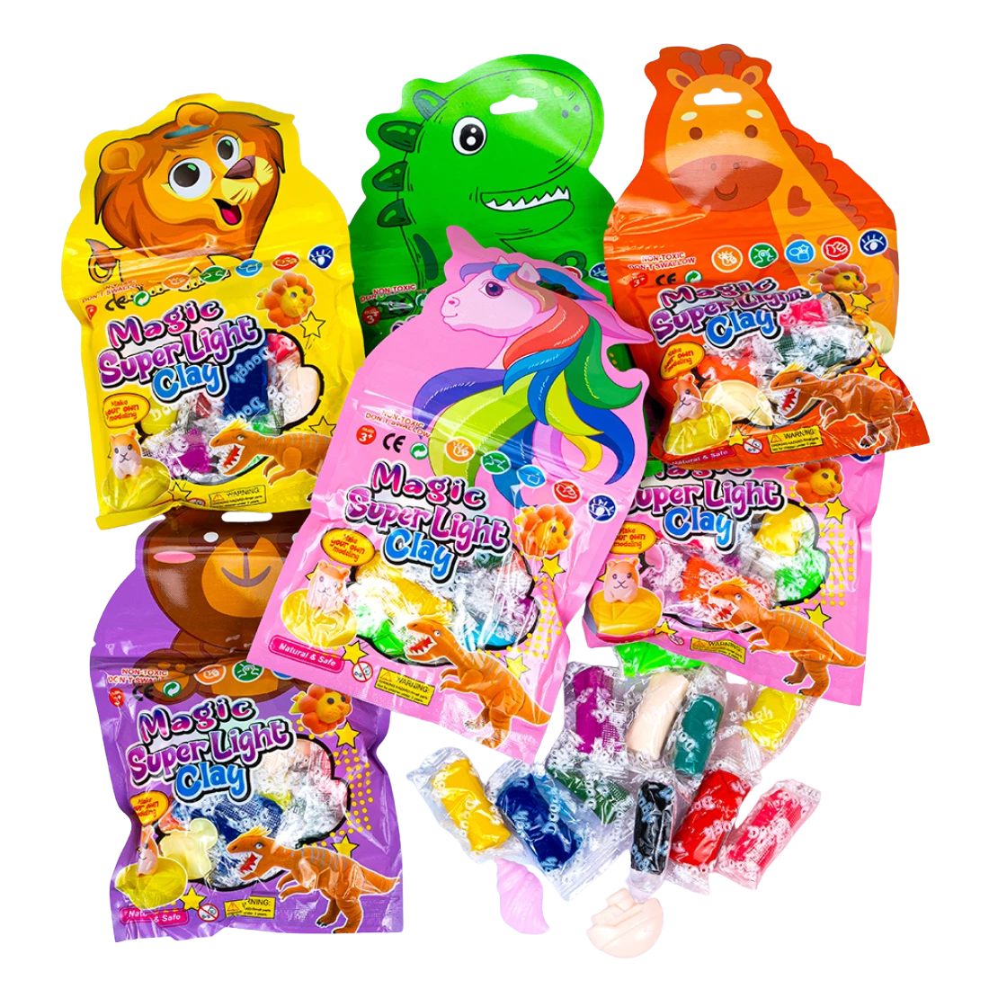 Пластилін з фігурками Липун 12 кольорів, 149 г