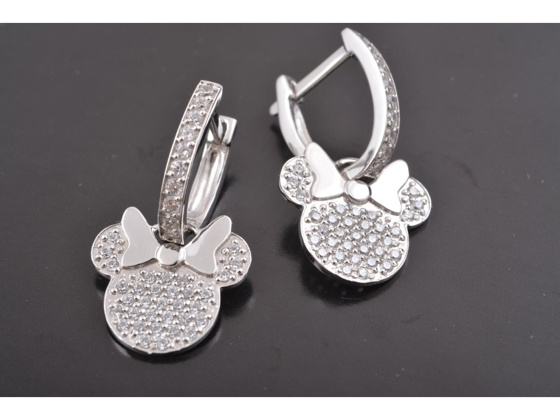 Сережки «Міні-маус» біле золото