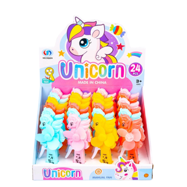 Ручні дитячі вентилятори Єдинороги 15 см - Купити