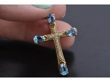 Хрестик декоративний із камінням - Купити