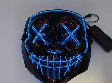 Маска неонова, що світиться. Синя. - Купити