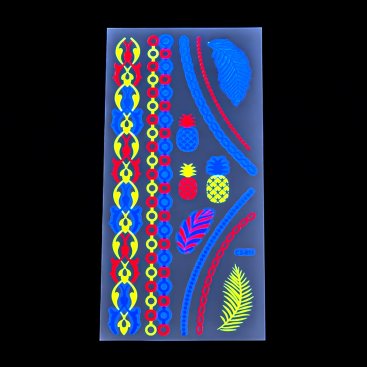 Неонові татуювання Браслети та Ананаси 21 см - Купити