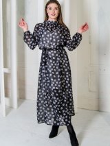 Шифонова сукня зі стійкою 270118-1