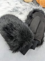 Утеплені хутряні рукавиці для зими INNOE 85005-1 Чорний