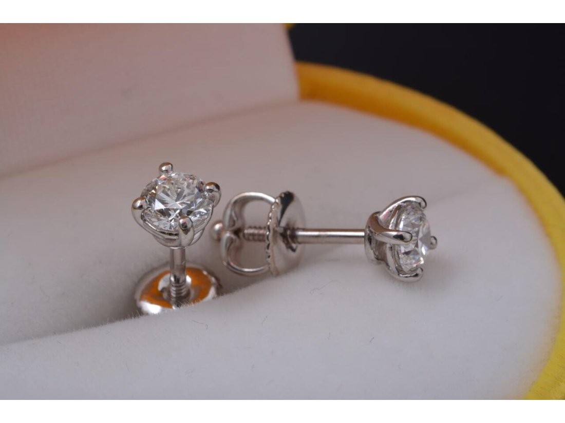 Сережки на закрутках із діамантами - Фото4 Сережки на закрутках із діамантами