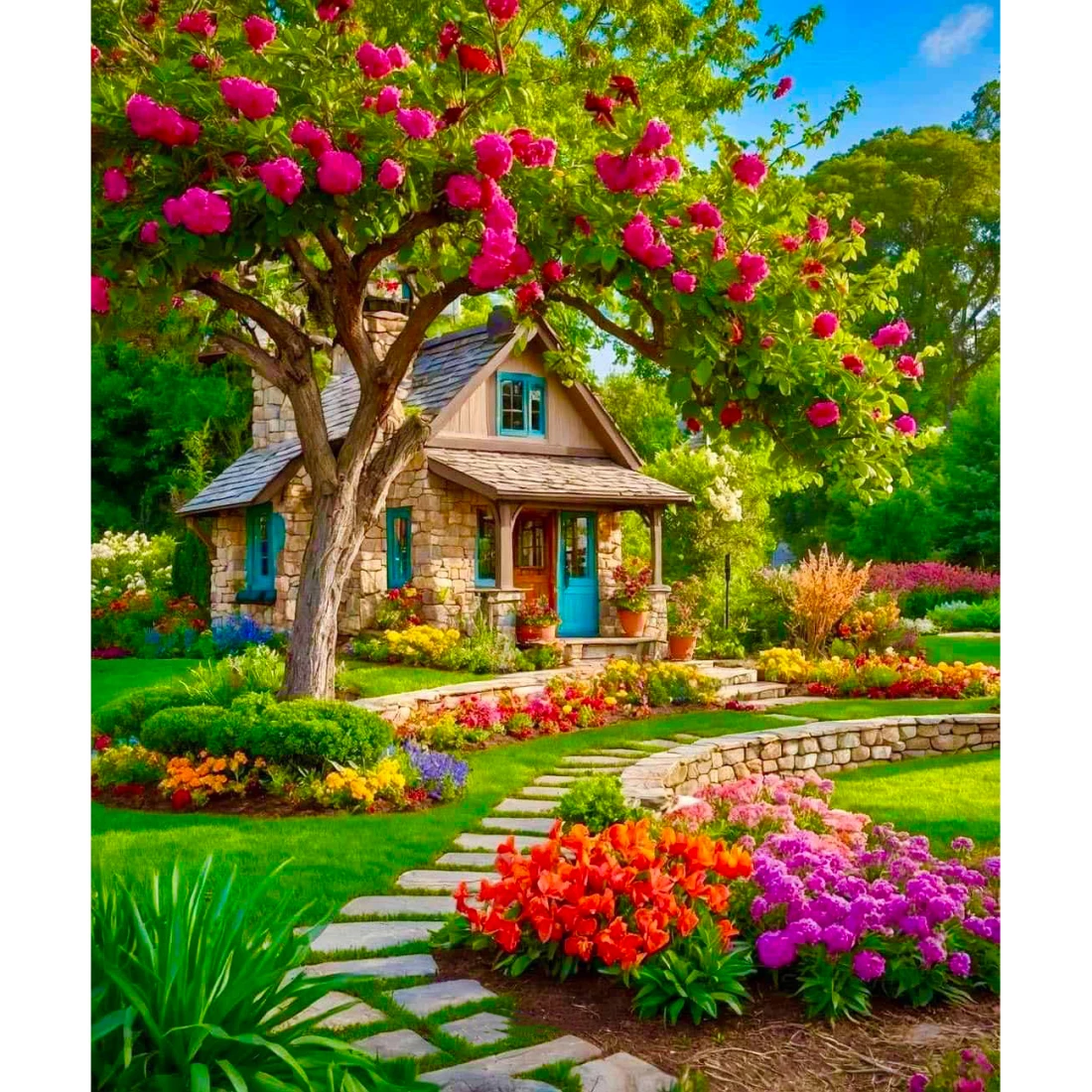 Алмазна мозаїка будиночок 40*50 см