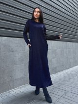 Трикотажна довга сукня оверсайз INNOE 270567-2 Синій
