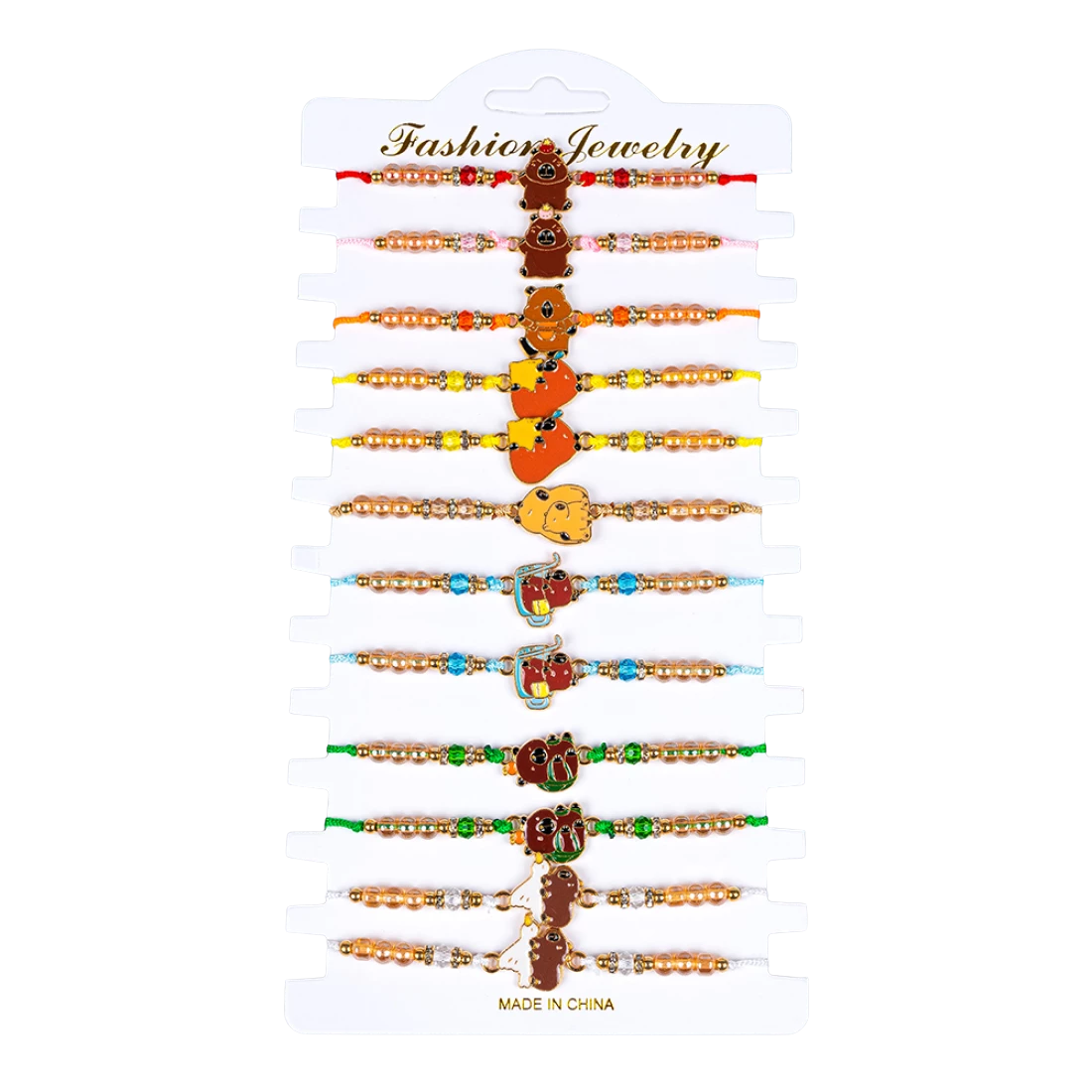 Дитячі браслети на руку Капібари 12 штук