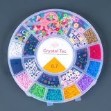 Набір бісеру та намистин для плетіння браслетів Плетінка 17 см - Pobut