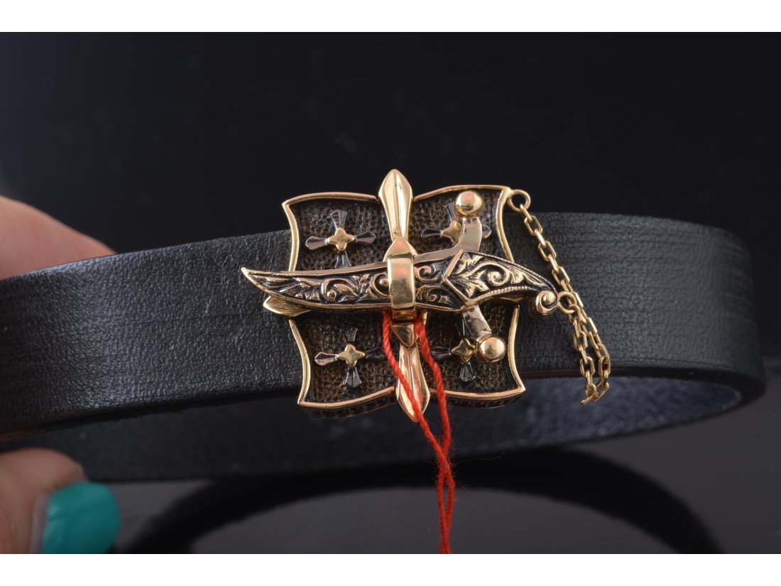 Чоловічий шкіряний браслет &quot;Шабля&quot;. - Купити