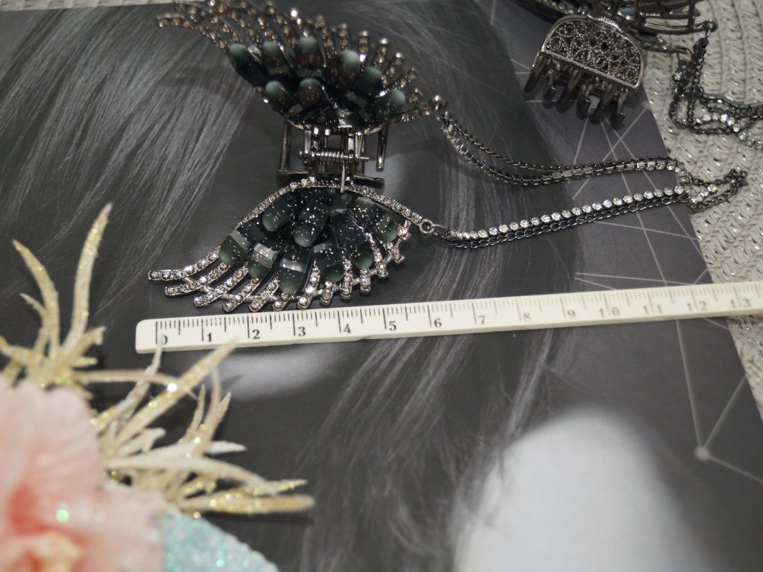 Металеві краби для волосся. 6 см. - Кристалік