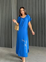 Лляна сукня максі з вишивкою Колоски 270184-4