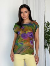 Елегантна шифонова блуза casual INNOE 55008-25 Зелений