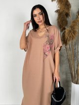 Неймовірна сукня оверсайз довжини міді з дизайнерською вишивкою 270341-4