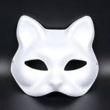 Маска для розмальовки з пап'є-маше Кішки 18 см