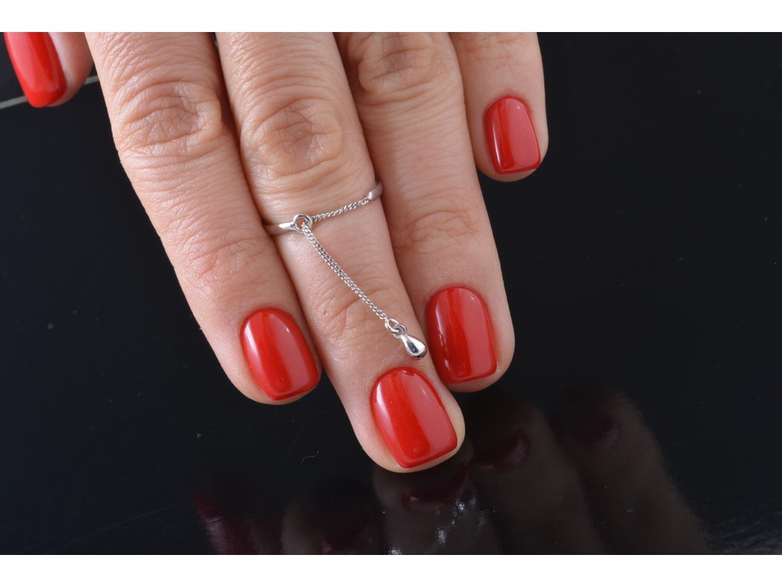 Каблучка з ланцюжком &quot;Крапля&quot; - Купити