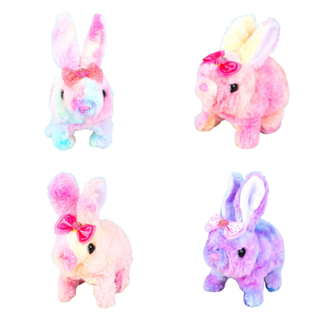 Кролик ходилка Кольоровий 19 см