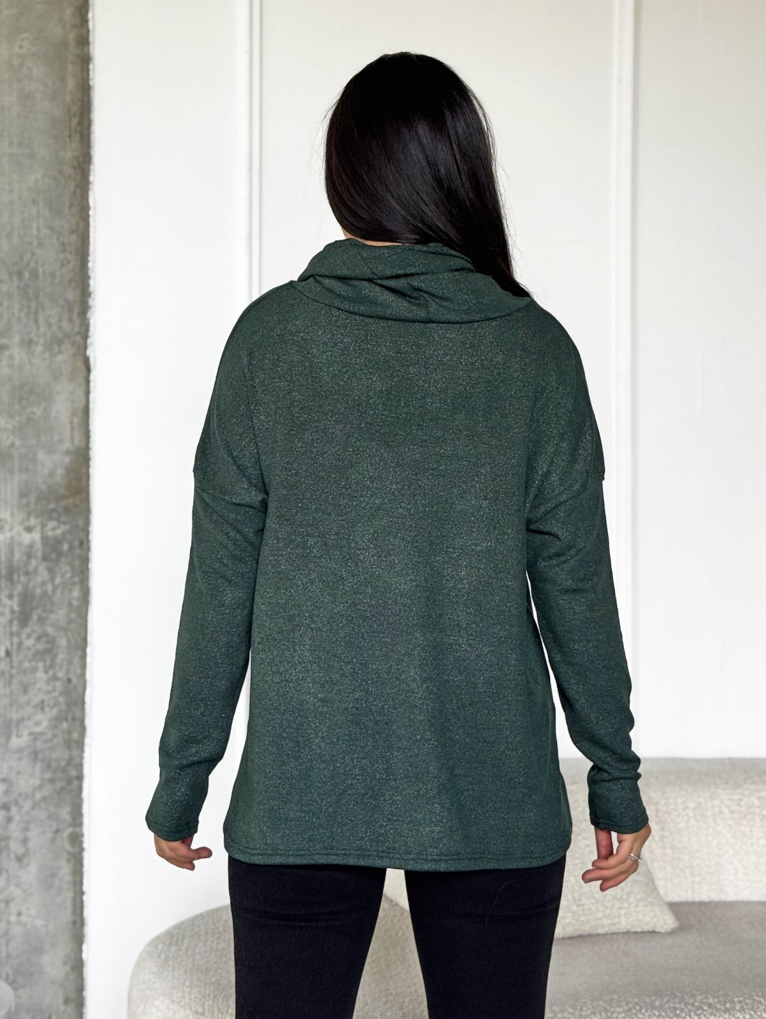 Туніка з люрексовим напиленням 230222-3 Зелений