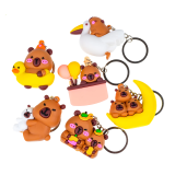 Великі брелоки гумові Капібари дитячі 11,5 см