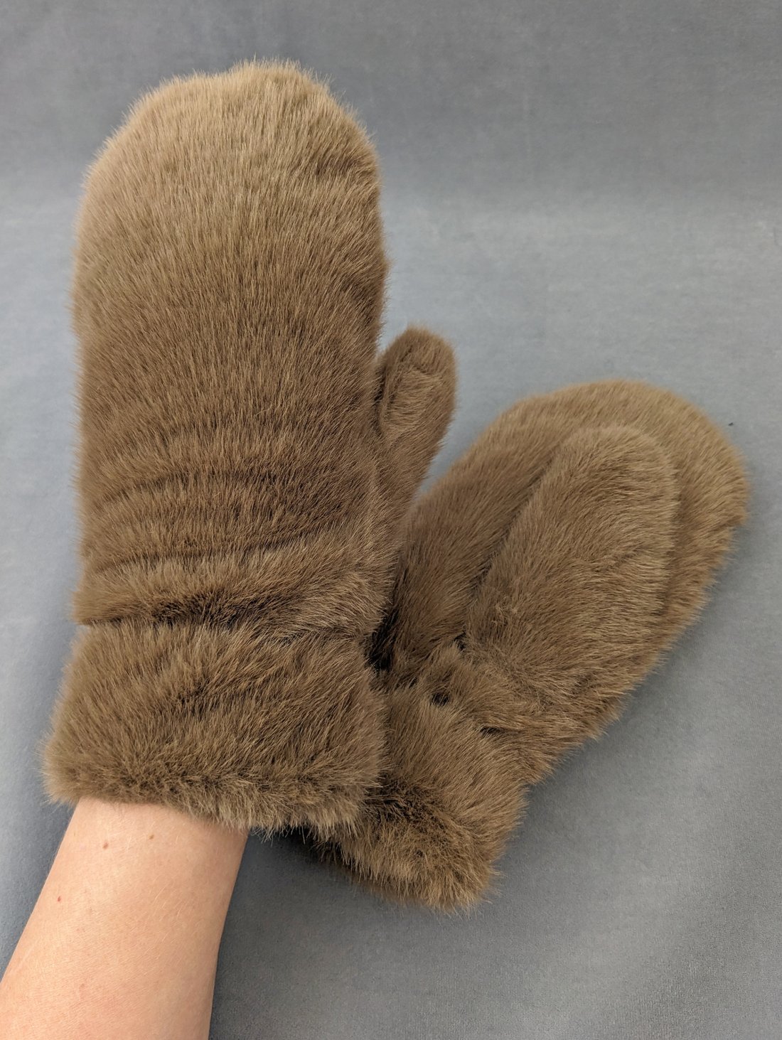 Утеплені хутряні рукавиці для зими INNOE 85005-4 Коричневий